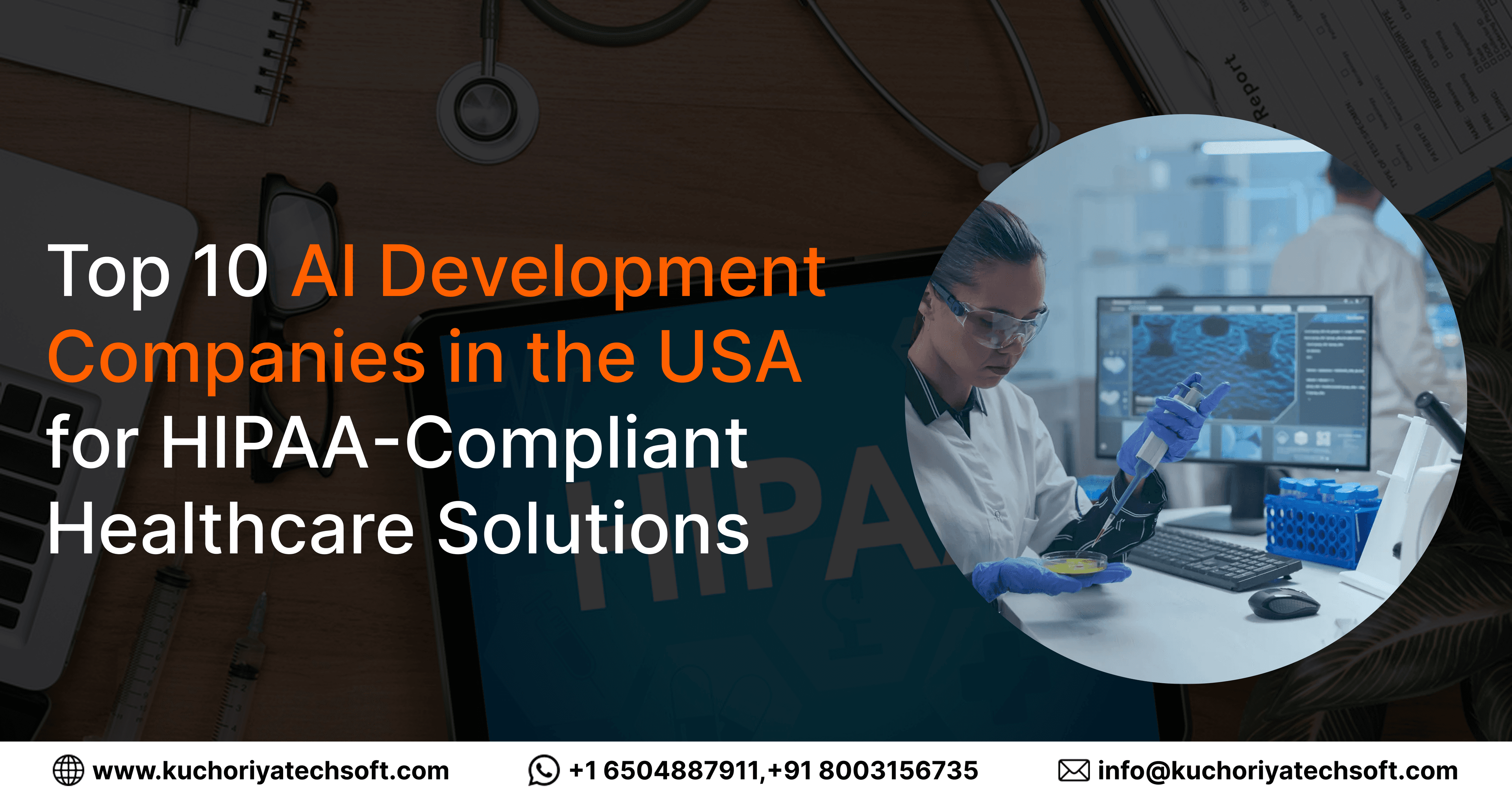 Top 10 AI Development Companies in the USA for HIPAA-Compliant Healthcare Solutions