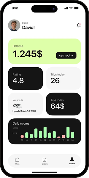 Driver User Panel UI