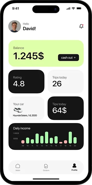 Driver User Panel UI